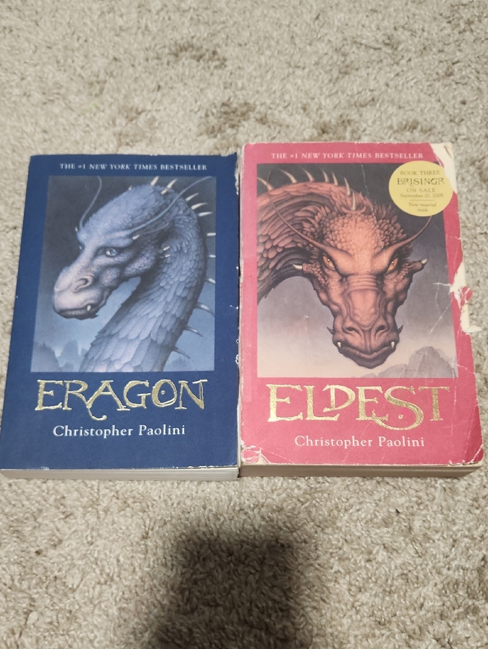 Christopher Paolini Eragon & Eldest Book Set - Blue and Red Covers
